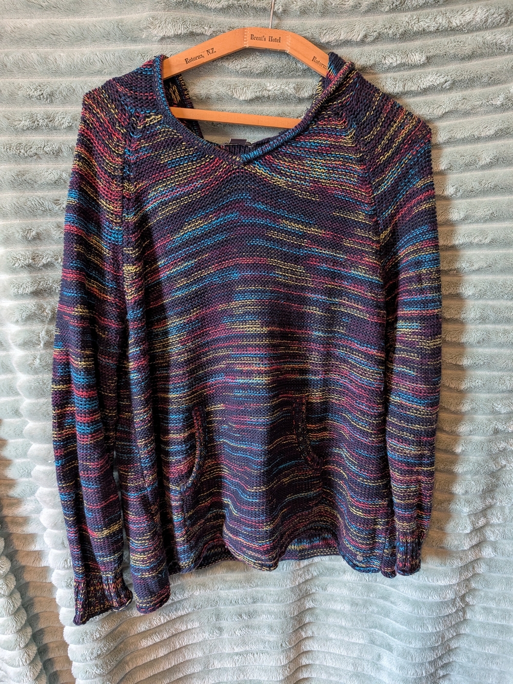 Eddie Bauer Multicolor Striped Scoop-Neck Knit Sweater